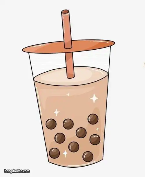 闪亮的美味珍珠奶茶简笔画大全