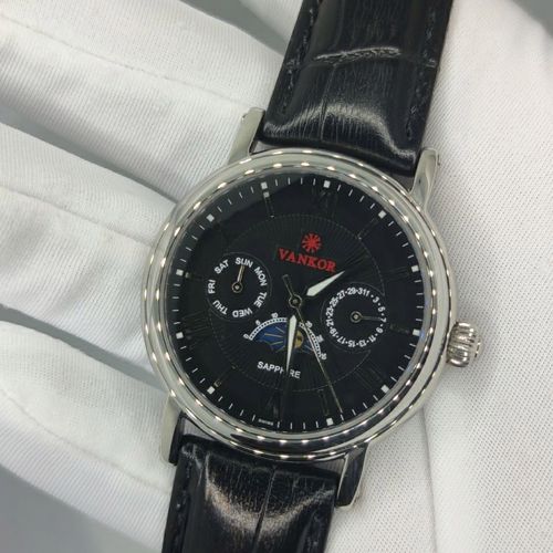 瑞士vankor凡高月相多功能经典复古瑞士机芯