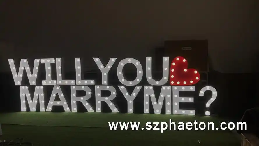 party decor led marquee letter lights proposal marry me party