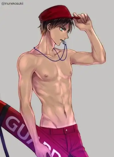 腹肌 美男 动漫 厚涂