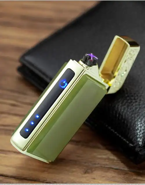 60石诚记玉石礼品防风电子打火机创意迷你个性复古潮usb充电点烟器