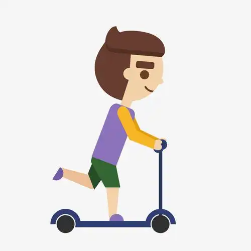 卡通滑板车png下载