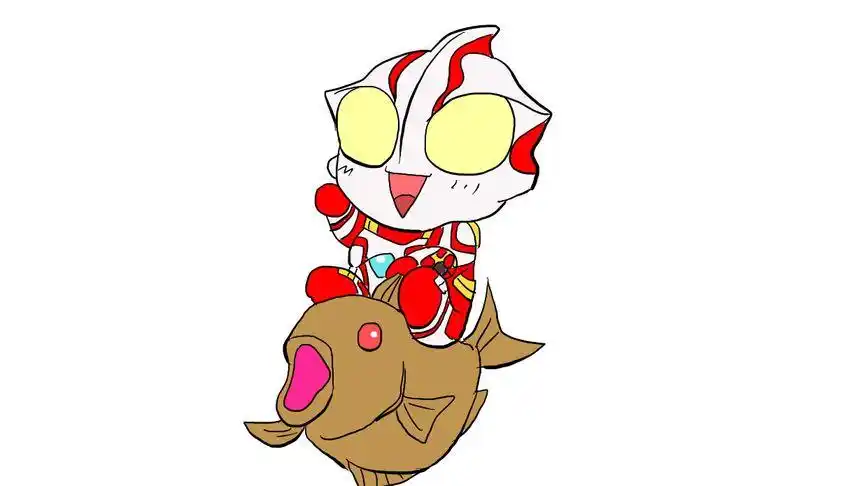 可爱的q版梦比优斯奥特曼儿童卡通简笔画