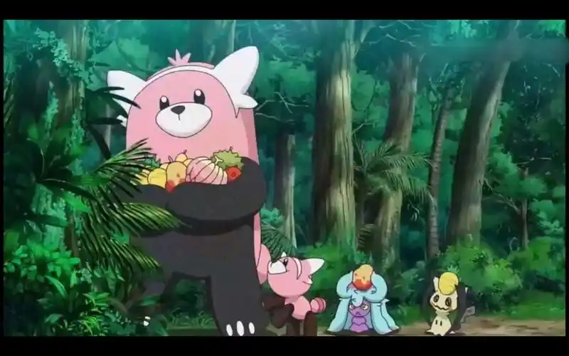 宝可梦旅途 穿着熊出场画面