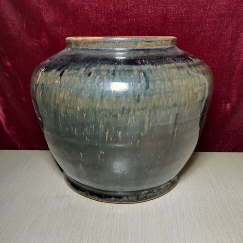 老瓷器辽金黑釉天目瓷罐-古玩古董老窑瓷器高古瓷器宋代瓷器收藏