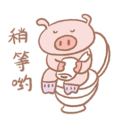 微信表情穿袜子的阿九猪1