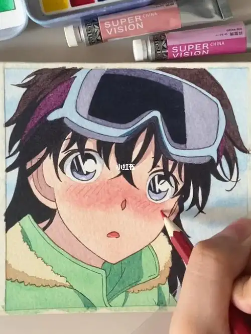 水彩过程名侦探柯南