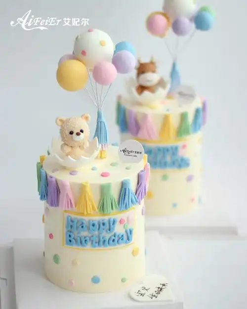 小牛小熊宝宝周岁蛋糕深圳广州网红生日蛋糕