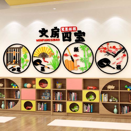 幼儿幼儿园园中国风传统文化书法班级布置贴画教室墙贴
