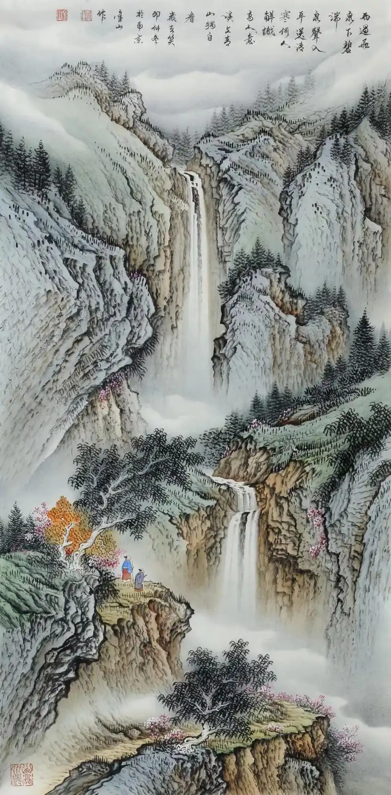 当代著名传统工笔山水画画家.