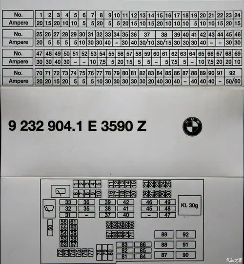 【图】【求助】}求一个e90 11款325的保险丝图片_宝马3系论坛_汽车之