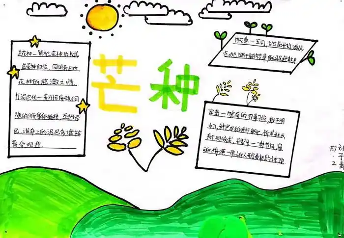芒种简单又漂亮的手抄报