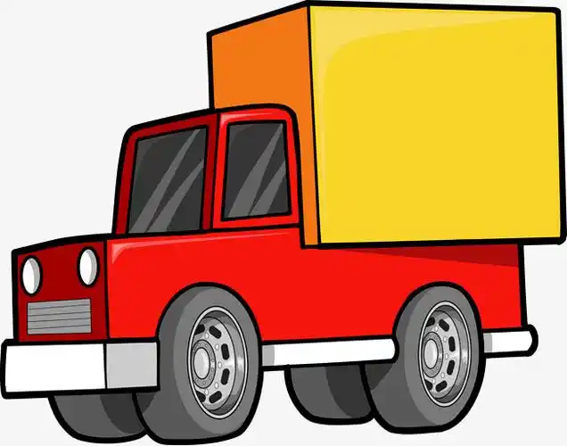 > 矢量卡通大卡车