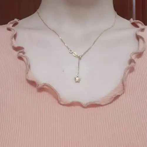 周大福六福珠宝肖邦链大象吊坠