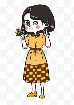 女生节可爱清新风漂亮女生卡通人物