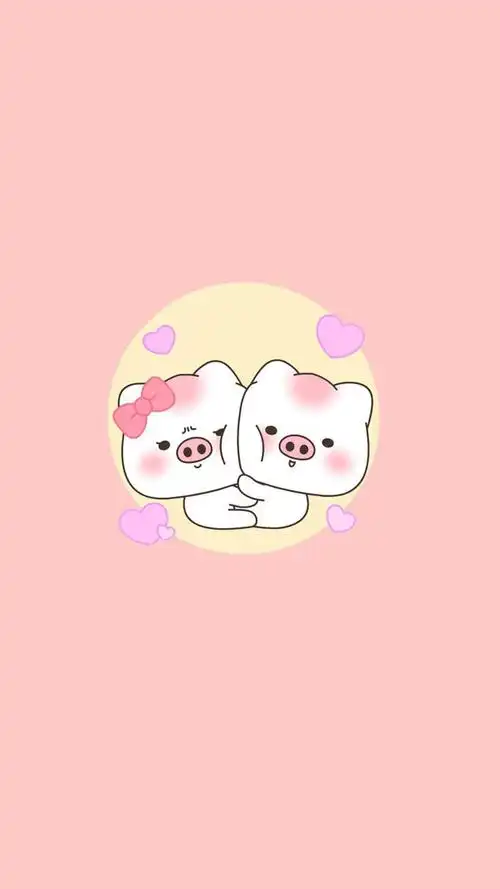 粉嫩可爱卡通小猪