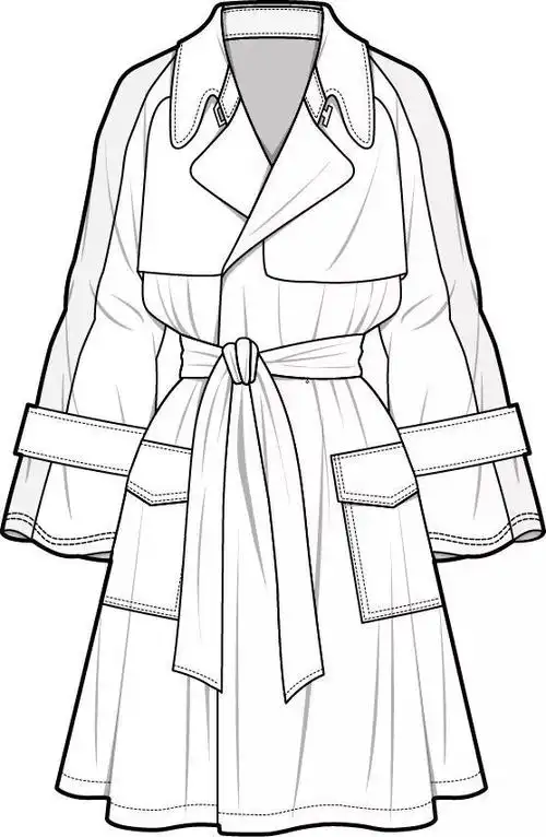 280例服装工业款式图线稿模板合集