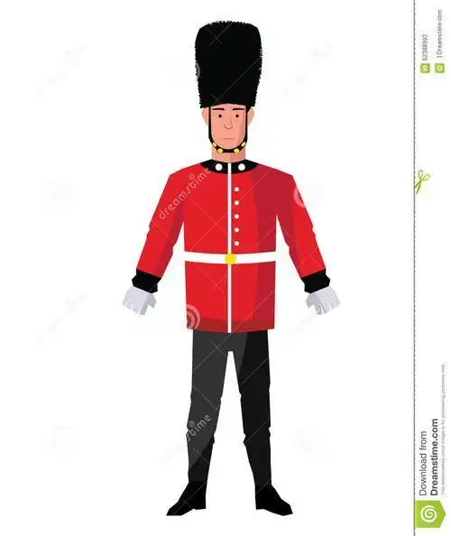 卡通英国卫兵简笔画