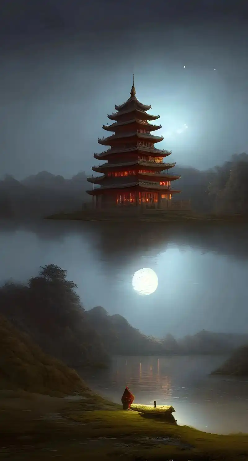 凡事都有预兆,此刻你刷到这幅古风风景画,就是你走好运的前兆