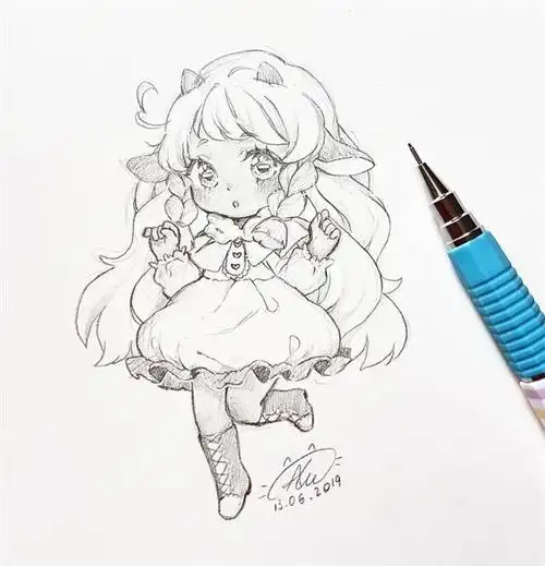 适合新手临摹的动漫人物铅笔稿,超简单,还不收藏吗?