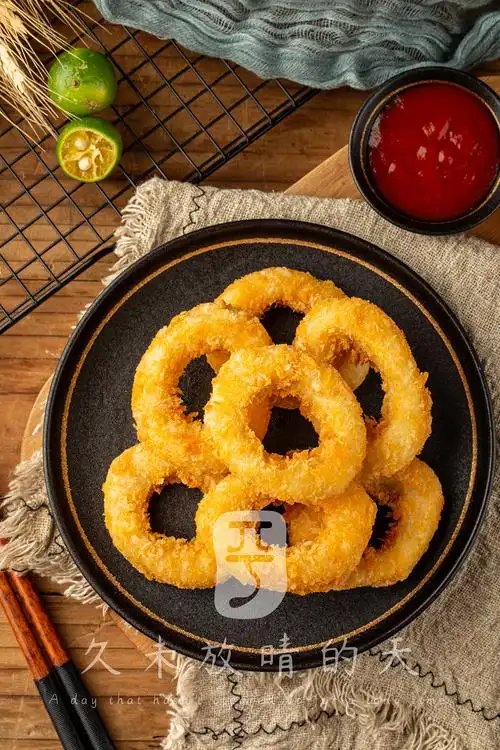 【摄影】静物|美食摄影 黄金鱿鱼圈|摄影|美食摄影|久未放晴的天 - 原
