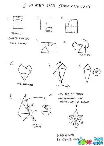 折纸大全图解简单的万花筒