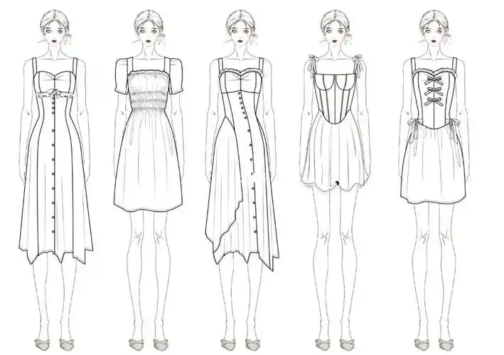 我的纠结日常,纠结半天画了n个,最后一个都不行,啊哈哈哈哈#服装设计