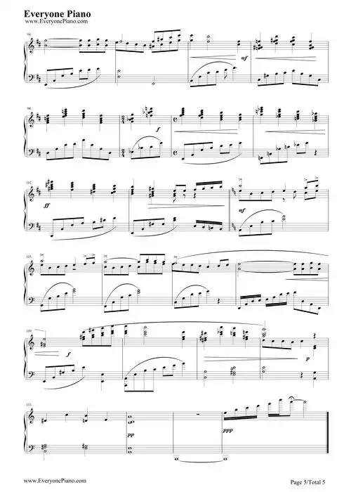 微光角落-林海五线谱预览5-钢琴谱文件(五线谱,双手简谱,数字谱,midi