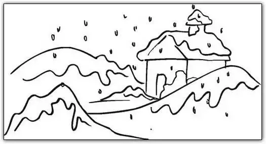 8张雪花简笔画图片(4)_风景简笔画