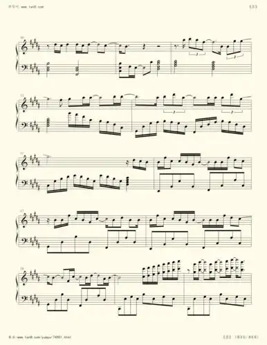 钢琴谱茫李润祺