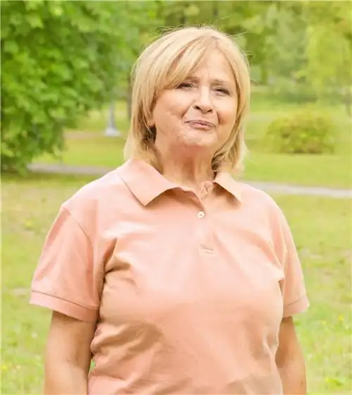 头像,老年,女人,户外