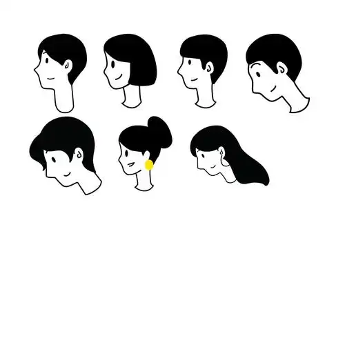 type2侧面头像描边插画