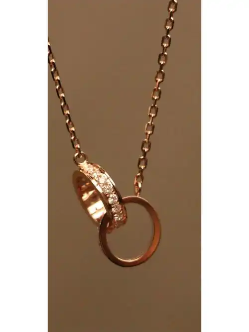 卡地亚双环love钻石系列项链,正品,这么多年,这是我们第一次拿到