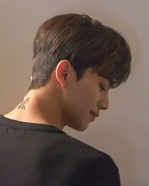 韩国演员宋江脖子蝴蝶纹身《无法抗拒的他》剧照