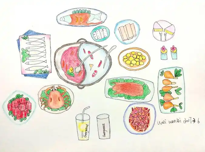 铃铛子的简笔画训练营第二期 大餐