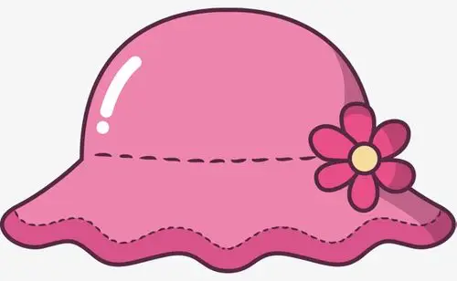 女士帽子卡通帽子矢量图下载