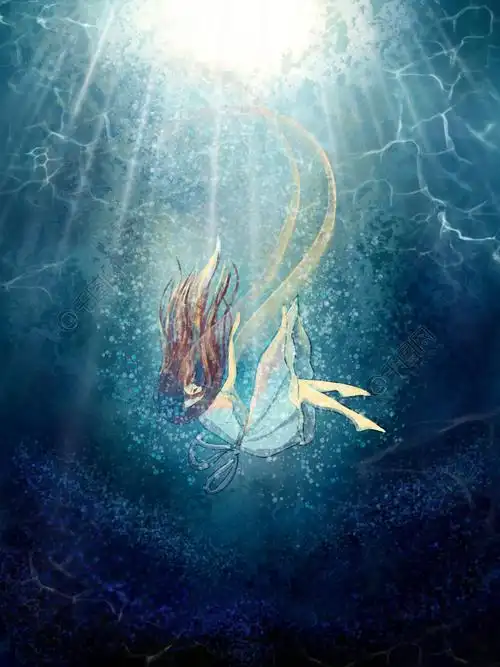 原创抑郁症女孩坠落海底插画3周前发布