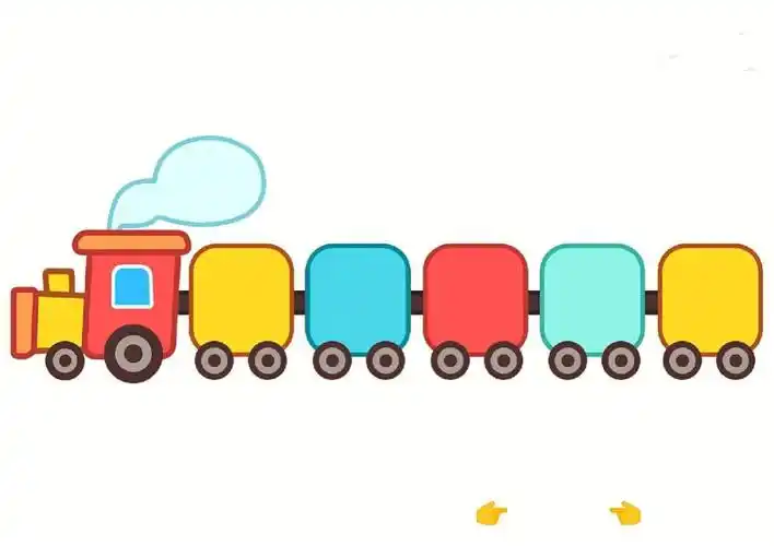 幼儿园语言区火车接龙