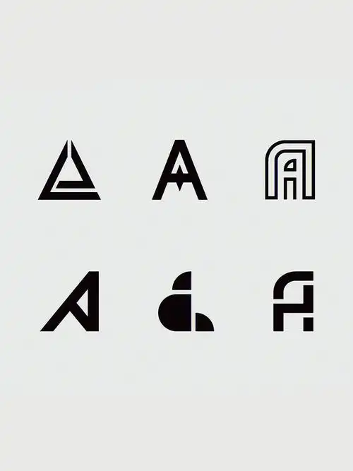 极简的英文字母logo设计a案例分享