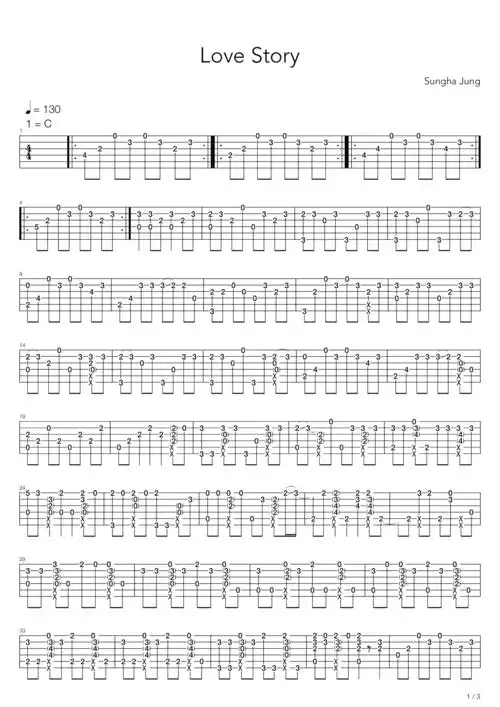 《love story》吉他谱