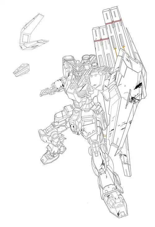 临摹高达rx-93|插画|商业插画|江中小船 - 原创作品 - 站酷 (zcool)