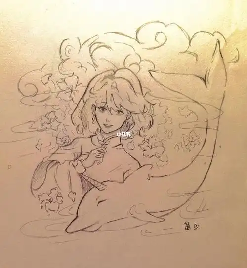 大鱼海棠  #铅笔画 #手绘临摹  #zoey椰