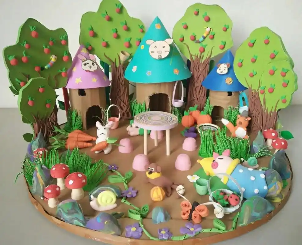 创意立体手工/森林🌲/小动物🐷/原创 🎨跳动的色彩,天马行空的