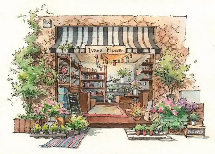 房子水彩画 日式房子水彩画