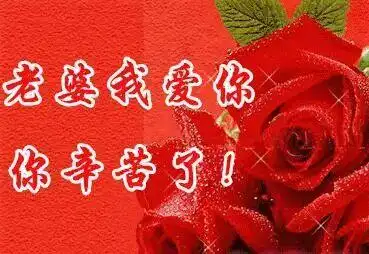 老婆我爱你幸苦啦!