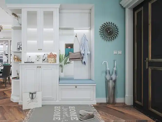 白色家具装修效果图 全屋定制家居图片