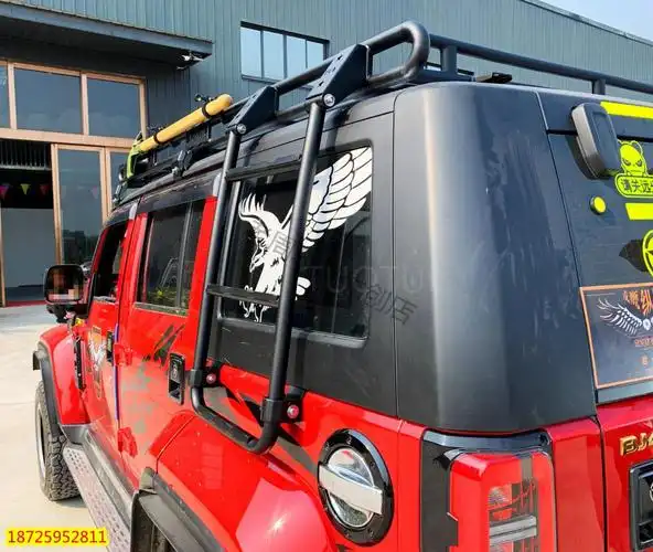 适用于北京bj40l行李架bj40plus不锈钢车顶框行李货架越野改装件防滚