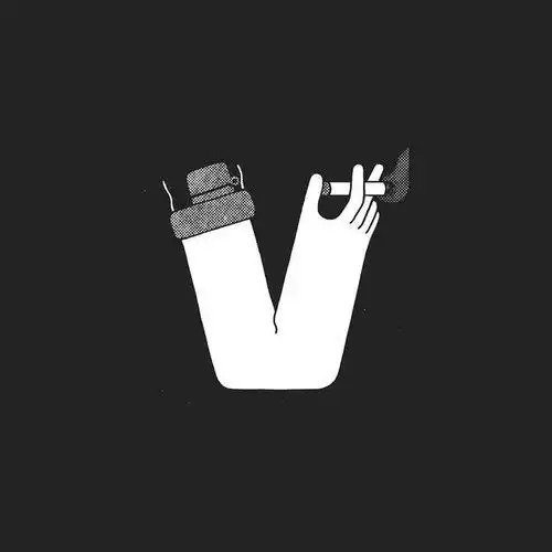 英文字母设计欣赏!正负黑白