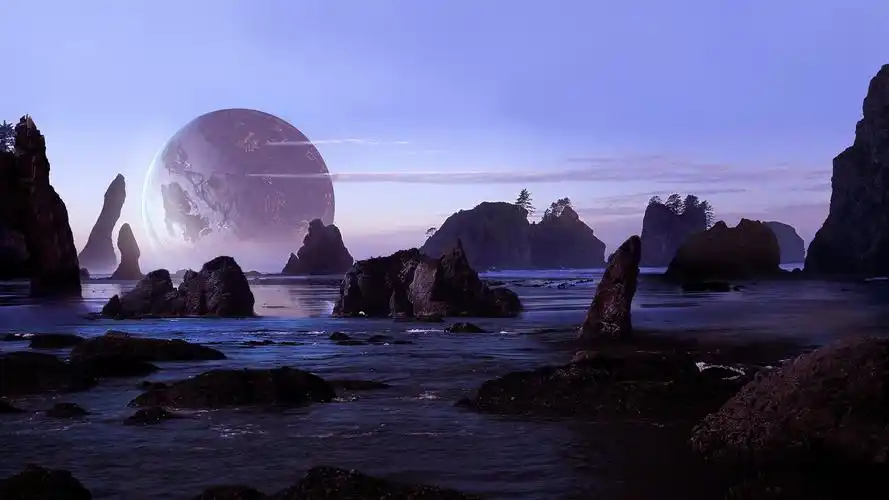 岩石,海,行星 iphone 壁纸