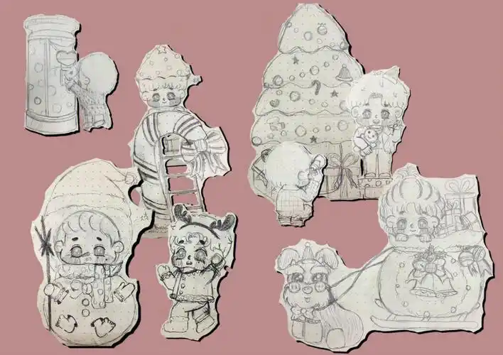 手绘和葵葵一起过圣诞吧蔡徐坤